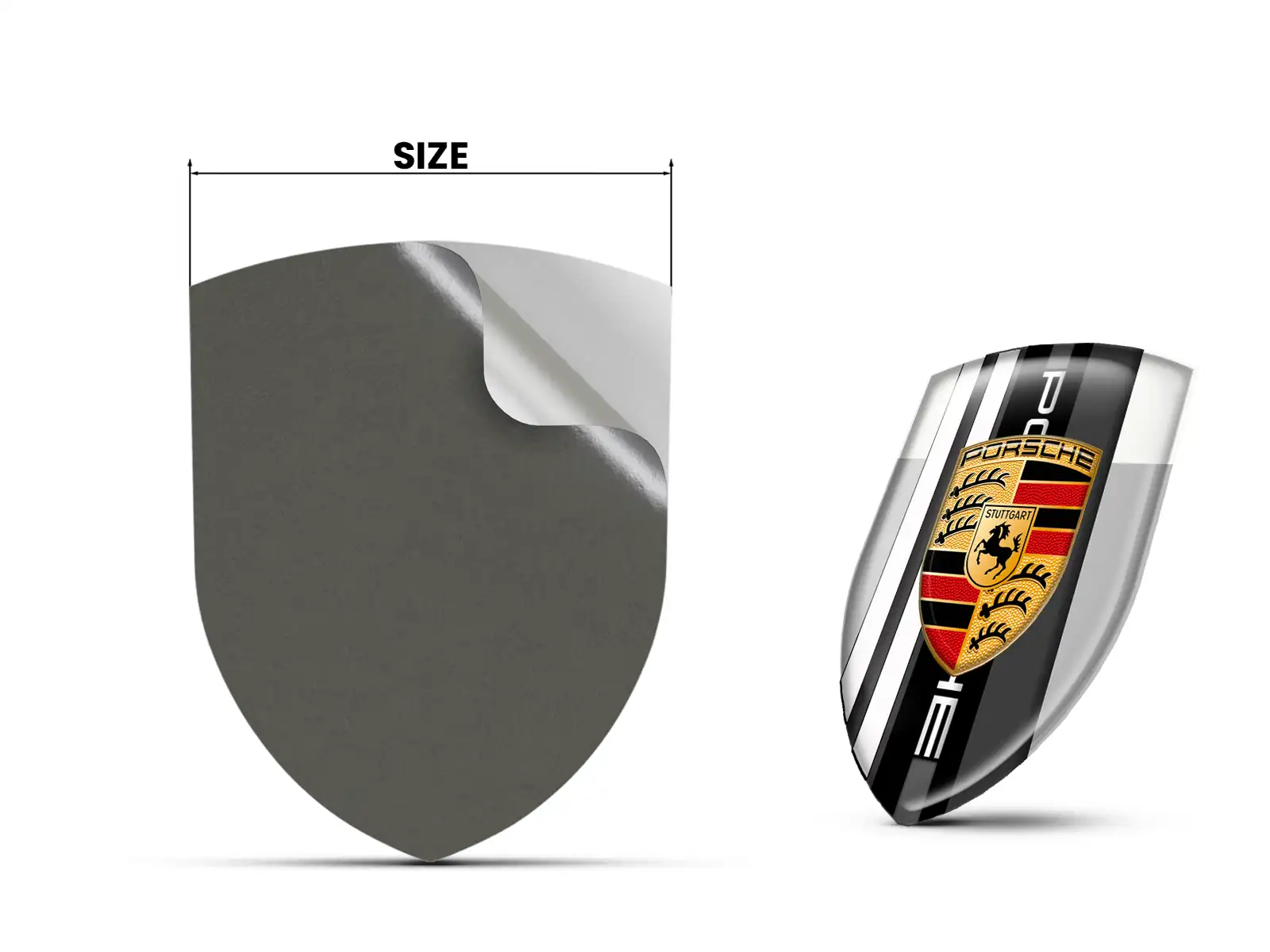 Porsche Stoßsticker Druck Stil Premium Anpassbar